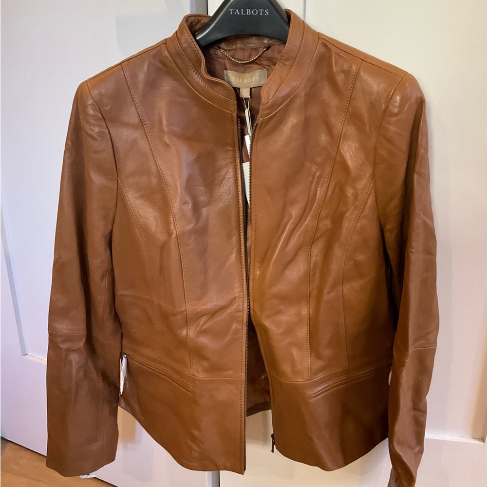 Talbots Women's Tan Leather Jacket